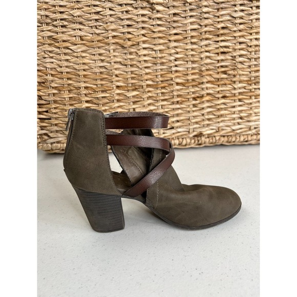 Madden Girl Women's‎ Open Side Strap Buckle Ankle Boots Gray/Brown Heel Size 7 - Picture 8 of 11